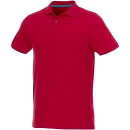 Beryl short sleeve men's organic recycled polo czerwony (37502250)