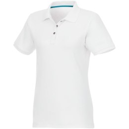 Beryl short sleeve women's organic recycled polo biały (37503013)