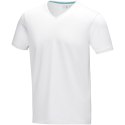 Kawartha short sleeve men's organic V-neck t-shirt biały (38016010)