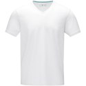 Kawartha short sleeve men's organic V-neck t-shirt biały (38016010)