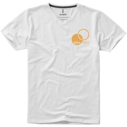 Kawartha short sleeve men's organic V-neck t-shirt biały (38016012)