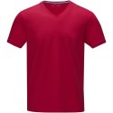 Kawartha short sleeve men's organic V-neck t-shirt czerwony (38016250)