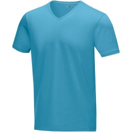 Kawartha short sleeve men's organic V-neck t-shirt niebieski nxt (38016430)