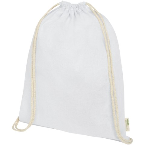 Orissa 100 g/m² organic cotton drawstring bag 5L biały (12049001)