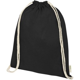 Orissa 100 g/m² organic cotton drawstring bag 5L czarny (12049090)