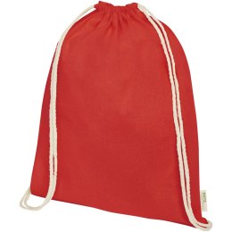 Orissa 100 g/m² organic cotton drawstring bag 5L czerwony (12049021)