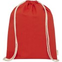 Orissa 100 g/m² organic cotton drawstring bag 5L czerwony (12049021)