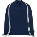 Orissa 100 g/m² organic cotton drawstring bag 5L granatowy (12049055)