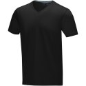 Kawartha short sleeve men's organic V-neck t-shirt czarny (38016990)