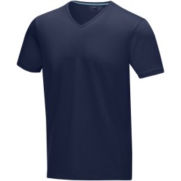 Kawartha short sleeve men's organic V-neck t-shirt granatowy (38016490)