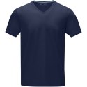 Kawartha short sleeve men's organic V-neck t-shirt granatowy (38016490)