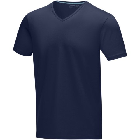 Kawartha short sleeve men's organic V-neck t-shirt granatowy (38016494)