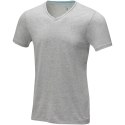 Kawartha short sleeve men's organic V-neck t-shirt szary melanż (38016960)