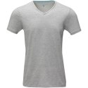 Kawartha short sleeve men's organic V-neck t-shirt szary melanż (38016961)