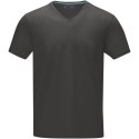 Kawartha short sleeve men's organic V-neck t-shirt szary sztormowy (38016890)