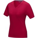 Kawartha short sleeve women's organic V-neck t-shirt czerwony (38017251)