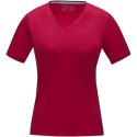 Kawartha short sleeve women's organic V-neck t-shirt czerwony (38017251)