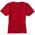 Kawartha short sleeve women's organic V-neck t-shirt czerwony (38017252)