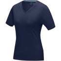 Kawartha short sleeve women's organic V-neck t-shirt granatowy (38017490)