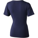 Kawartha short sleeve women's organic V-neck t-shirt granatowy (38017490)