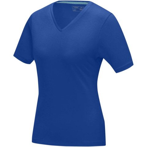 Kawartha short sleeve women's organic V-neck t-shirt niebieski (38017440)