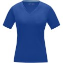 Kawartha short sleeve women's organic V-neck t-shirt niebieski (38017440)