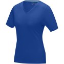 Kawartha short sleeve women's organic V-neck t-shirt niebieski (38017441)