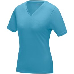 Kawartha short sleeve women's organic V-neck t-shirt niebieski nxt (38017430)