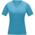 Kawartha short sleeve women's organic V-neck t-shirt niebieski nxt (38017430)