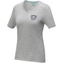 Kawartha short sleeve women's organic V-neck t-shirt szary melanż (38017963)