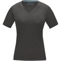 Kawartha short sleeve women's organic V-neck t-shirt szary sztormowy (38017890)