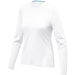 Ponoka long sleeve women's organic t-shirt biały (38019012)