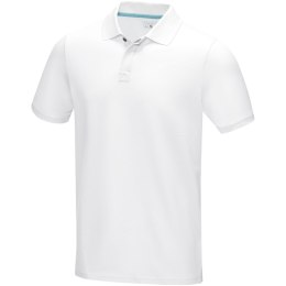 Graphite short sleeve men's organic polo biały (37508013)