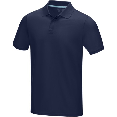 Graphite short sleeve men's organic polo granatowy (37508494)