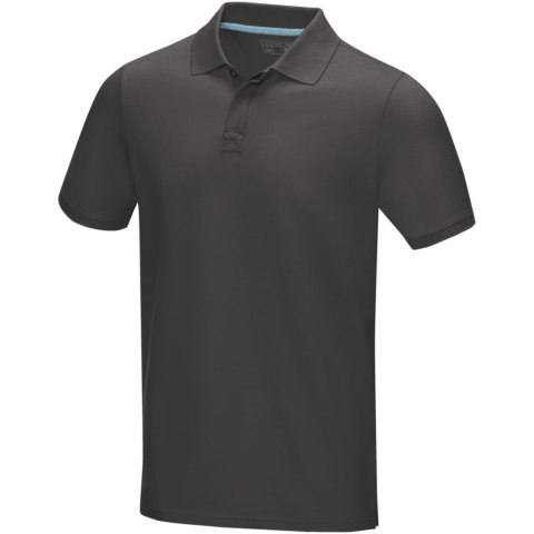 Graphite short sleeve men's organic polo szary sztormowy (37508890)