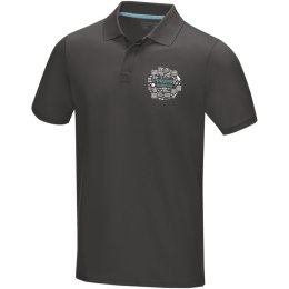 Graphite short sleeve men's organic polo szary sztormowy (37508893)