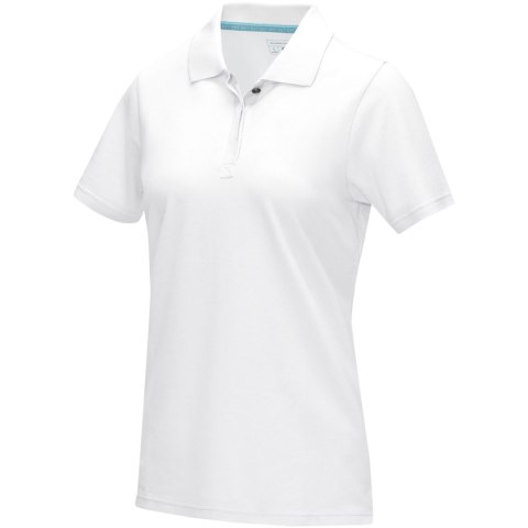 Graphite short sleeve women's organic polo biały (37509010)