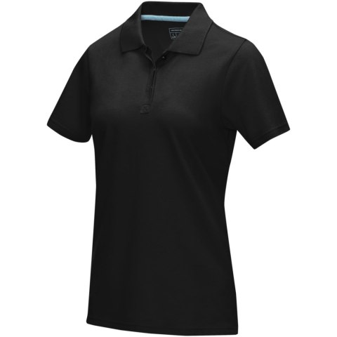 Graphite short sleeve women's organic polo czarny (37509995)