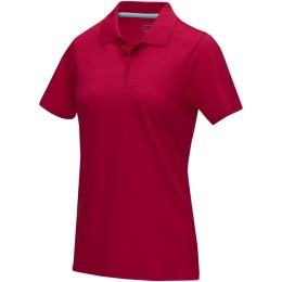 Graphite short sleeve women's organic polo czerwony (37509251)