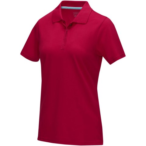 Graphite short sleeve women's organic polo czerwony (37509254)