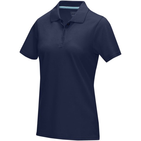 Graphite short sleeve women's organic polo granatowy (37509494)