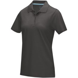 Graphite short sleeve women's organic polo szary sztormowy (37509891)