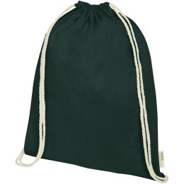 Orissa 140 g/m² organic cotton drawstring bag 5L ciemnozielony (12061264)