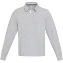 Clyde unisex organic rugby polo sweatshirt szary melanż (38237801)