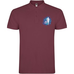 Star koszulka męska polo z krótkim rękawem berry red (R66388U1)