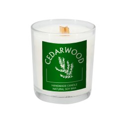 Świeca sojowa 190g Cedarwood kolor przeźroczysty