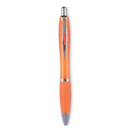 Długopis z miękkim uchwytem przezroczysty pomarańczowy (KC3314-29)