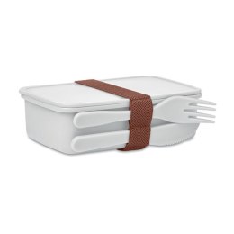 Lunchbox ze sztućcami biały (MO6254-06)