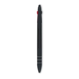 3-kolorowy długopis z rysikiem czarny (MO8812-03)