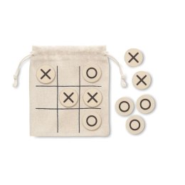 Drewniana gra kółko i krzyżyk beżowy (MO6954-13)